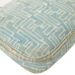 Fendi Zucca Denim Baguette Bag