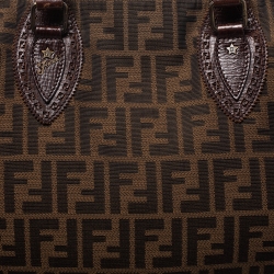 Pre Owned Fendi Tobacco Zucca Canvas Large De Jour Bag