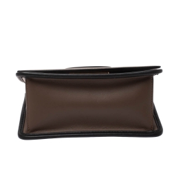 Pre Owned Fendi Brown Leather Mini Kan I Shoulder Bag