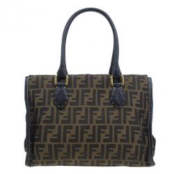 مملوكة مسبقًا Fendi Brown Canvas Zucca Selleria Firenze Frame Bag