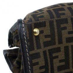 مملوكة مسبقًا Fendi Brown Canvas Zucca Selleria Firenze Frame Bag