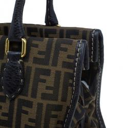 مملوكة مسبقًا Fendi Brown Canvas Zucca Selleria Firenze Frame Bag