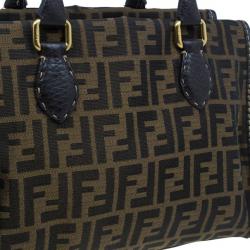 مملوكة مسبقًا Fendi Brown Canvas Zucca Selleria Firenze Frame Bag