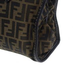 مملوكة مسبقًا Fendi Brown Canvas Zucca Selleria Firenze Frame Bag