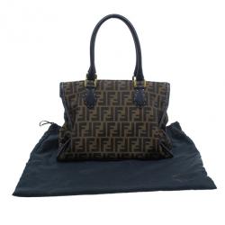 مملوكة مسبقًا Fendi Brown Canvas Zucca Selleria Firenze Frame Bag
