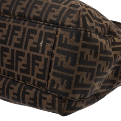 Pre Owned Fendi Tobacco Zucca Canvas and Leather Tote