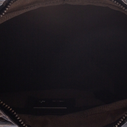 Pre Owned Fendi Brown/Gold Zucca Canvas and Leather Chef Chain Link Hobo