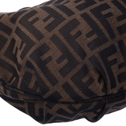 Pre Owned Fendi Brown/Gold Zucca Canvas and Leather Chef Chain Link Hobo