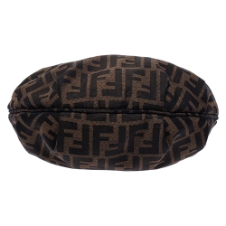 Pre Owned Fendi Brown/Gold Zucca Canvas and Leather Chef Chain Link Hobo