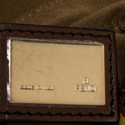 Pre Owned Fendi Multicolor Stripe Canvas and Leather Limited Edition Chef Flap Bag