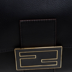 Pre Owned Fendi Black Leather Mama Forever Shoulder Bag