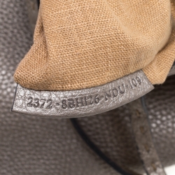 Pre Owned Fendi Metallic Selleria Leather Roll Shopper Tote