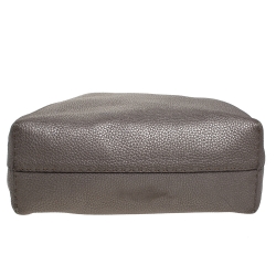 Pre Owned Fendi Metallic Selleria Leather Roll Shopper Tote