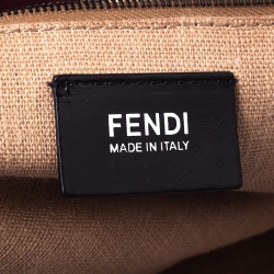 Pre Owned Fendi Tricolor Wool/Calfhair and Patent Leather Large 2Jours Tote