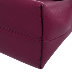 Pre Owned Fendi Fuchsia Leather Small By The Way Shoulder Bag