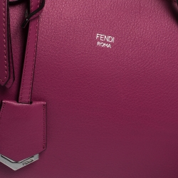 Pre Owned Fendi Fuchsia Leather Small By The Way Shoulder Bag