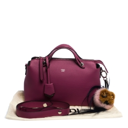 Pre Owned Fendi Fuchsia Leather Small By The Way Shoulder Bag