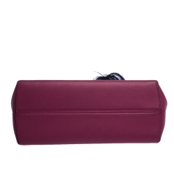 Pre Owned Fendi Fuchsia Leather Small By The Way Shoulder Bag