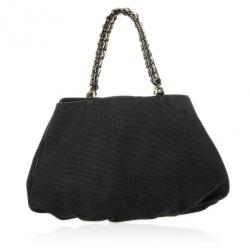 Pre Owned Fendi Black Grande Mia Shoulder Bag