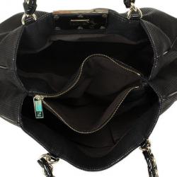 Pre Owned Fendi Black Grande Mia Shoulder Bag