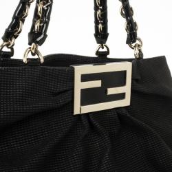 Pre Owned Fendi Black Grande Mia Shoulder Bag