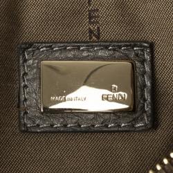 Pre Owned Fendi Zucchino Forever Boston Satchel