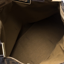 Pre Owned Fendi Tobacco Zucca Canvas and Leather Hobo