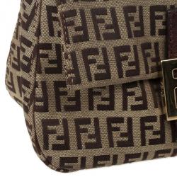 Fendi Zucchino Monogram Mini Baguette Bag