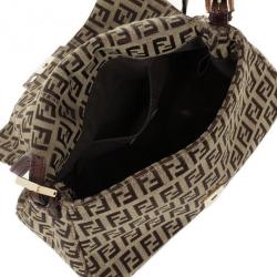 Fendi Zucchino Monogram Mini Baguette Bag