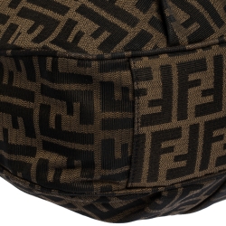 Pre Owned Fendi Tobacco Zucca Canvas and Leather Mia Hobo