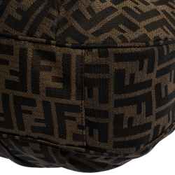 Pre Owned Fendi Tobacco Zucca Canvas and Leather Mia Hobo