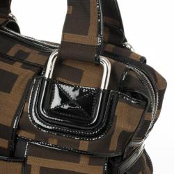 مملوكة مسبقًا Fendi Zucca Canvas Woven Crossword Bag