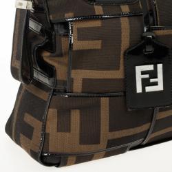مملوكة مسبقًا Fendi Zucca Canvas Woven Crossword Bag