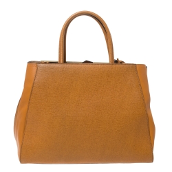 Pre Owned Fendi Tan Leather Medium 2Jours Tote
