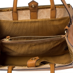 Pre Owned Fendi Tan Leather Medium 2Jours Tote