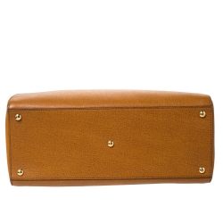 Pre Owned Fendi Tan Leather Medium 2Jours Tote