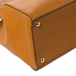 Pre Owned Fendi Tan Leather Medium 2Jours Tote