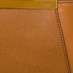 Pre Owned Fendi Tan Leather Medium 2Jours Tote