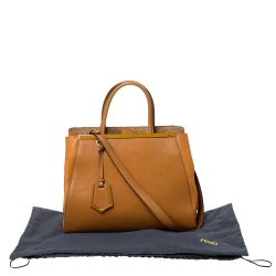 Pre Owned Fendi Tan Leather Medium 2Jours Tote