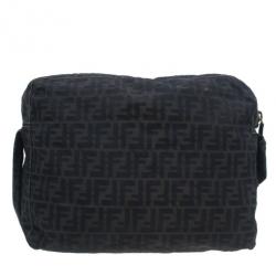 Fendi Brown Zucca Nylon Messenger Bag