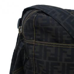 Fendi Brown Zucca Nylon Messenger Bag