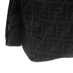 Fendi Brown Zucca Nylon Messenger Bag