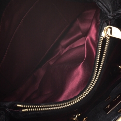 Pre Owned Fendi Black Velvet Small Mia Shoulder Bag