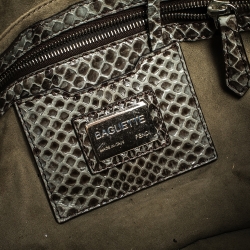 Fendi Silver Beads, Metal and Snakeskin Baguette Bag