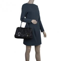 Pre Owned Fendi Brown Zucca Leather and Coated Canvas Trim B Bag