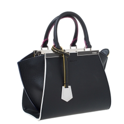 Pre Owned Fendi Black Leather Mini 3Jours Tote