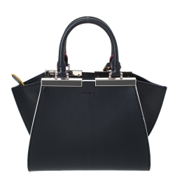 Pre Owned Fendi Black Leather Mini 3Jours Tote
