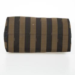 Pre Owned Fendi Pequin Jacquard Hobo