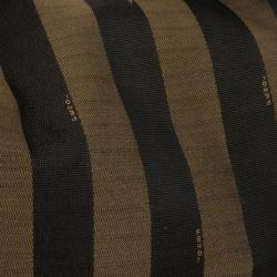 Pre Owned Fendi Pequin Jacquard Hobo