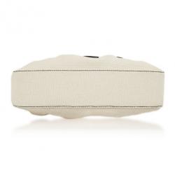 Pre Owned Fendi Toile Vernice Patent B Bag Black White